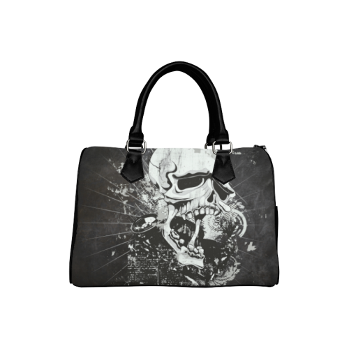 Dark Gothic Skull Boston Handbag (Model 1621)