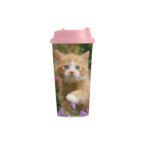 Cute Ginger Kitten Funny Baby Pet Animal in a Garden Photo for Cat Lovers