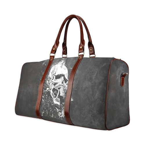 Dark Gothic Skull Waterproof Travel Bag/Large (Model 1639)