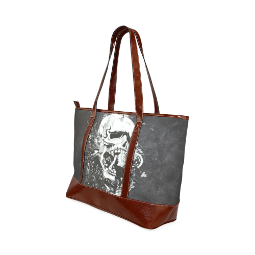 Dark Gothic Skull Tote Handbag (Model 1642)