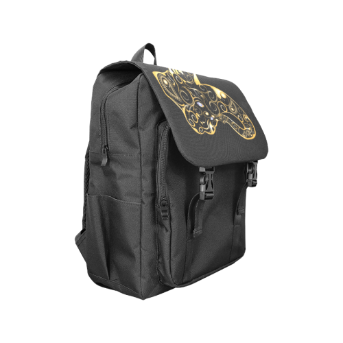 Wonderful gold, black elephant Casual Shoulders Backpack (Model 1623)