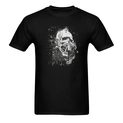 Dark Gothic Skull Men's T-Shirt in USA Size (Two Sides Printing)