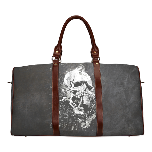 Dark Gothic Skull Waterproof Travel Bag/Small (Model 1639)