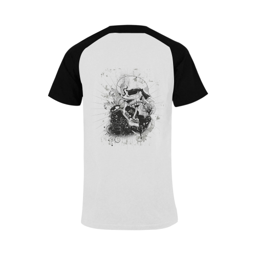 Dark Gothic Skull Men's Raglan T-shirt Big Size (USA Size) (Model T11)