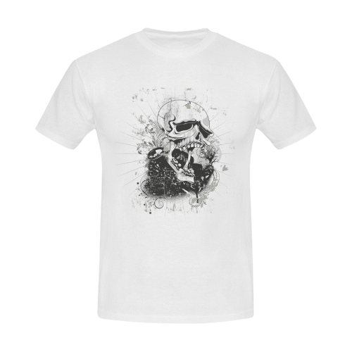 Dark Gothic Skull Men's Slim Fit T-shirt (Model T13)