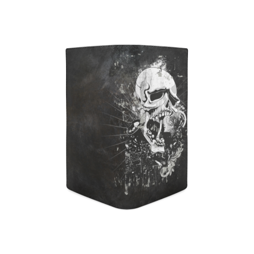 Dark Gothic Skull Women's Leather Wallet (Model 1611)