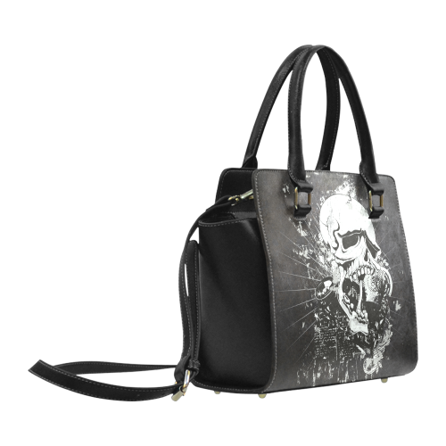 Dark Gothic Skull Classic Shoulder Handbag (Model 1653)