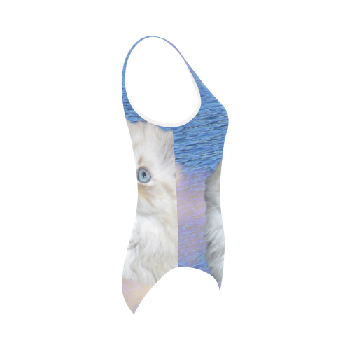 Cat and Water Vest One Piece Swimsuit (Model S04)