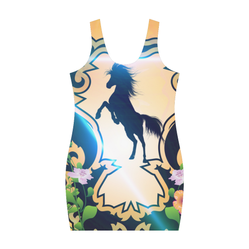 Horse silhouette Medea Vest Dress (Model D06)