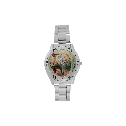 The birdman with birds Men's Stainless Steel Analog Watch(Model 108)