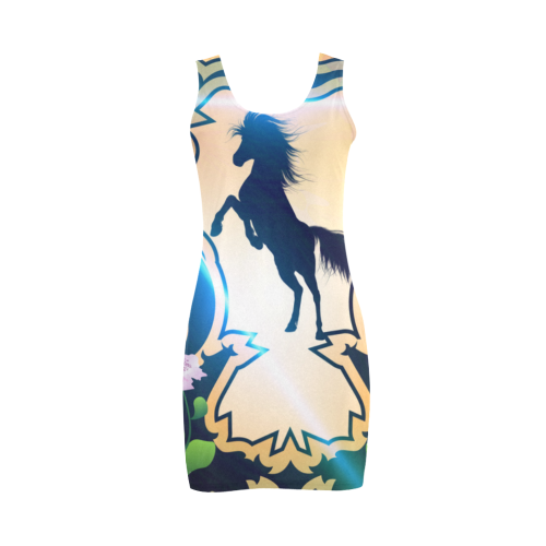 Horse silhouette Medea Vest Dress (Model D06)