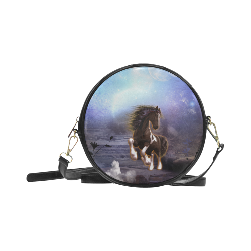 Wonderful horse Round Sling Bag (Model 1647)