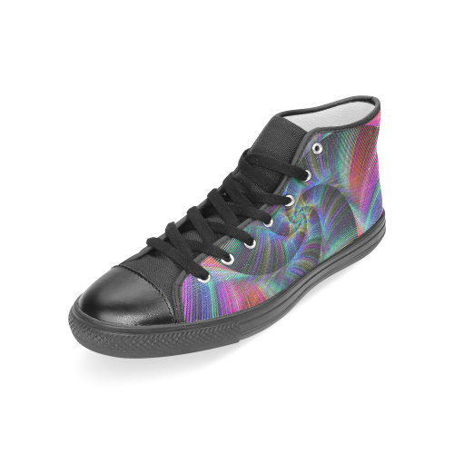 swirl20160604 Women's Classic High Top Canvas Shoes (Model 017)