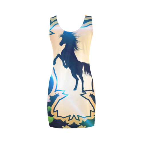 Horse silhouette Medea Vest Dress (Model D06)