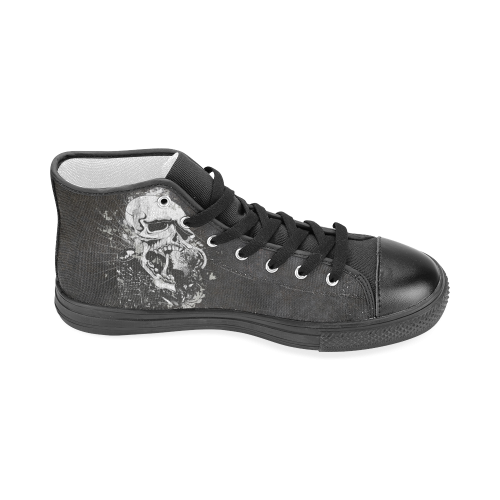 Dark Gothic Skull Men’s Classic High Top Canvas Shoes (Model 017)