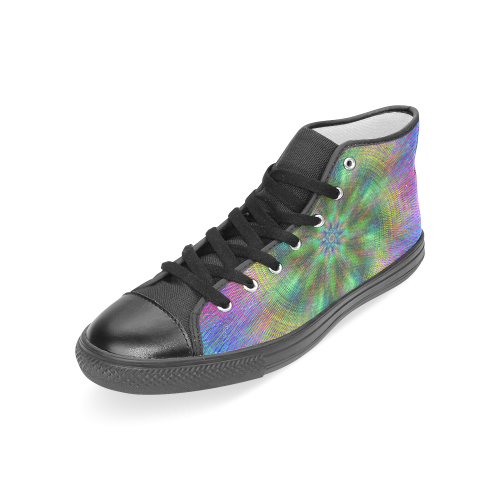 swirl20160601 Women's Classic High Top Canvas Shoes (Model 017)
