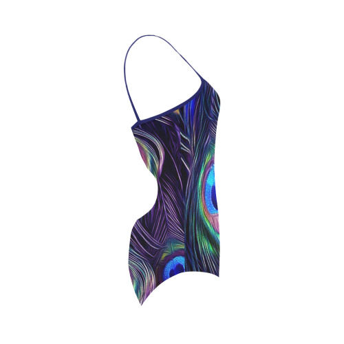 Peacock Feather Strap Swimsuit ( Model S05)