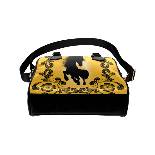 Black horse silhouette Shoulder Handbag (Model 1634)