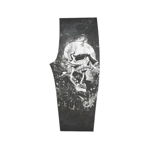 Dark Gothic Skull Hestia Cropped Leggings (Model L03)