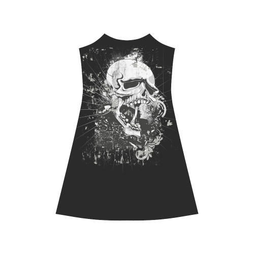 Dark Gothic Skull Alcestis Slip Dress (Model D05)