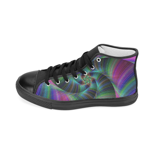 swirl20160603 Women's Classic High Top Canvas Shoes (Model 017)