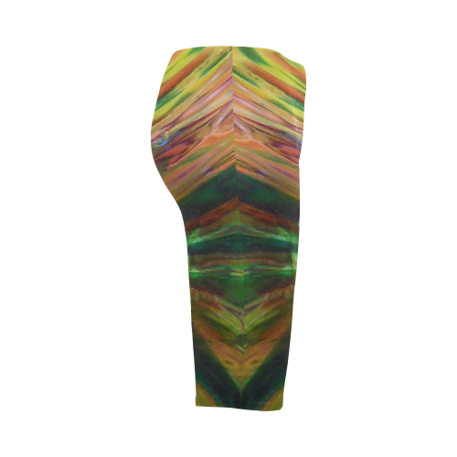 Abstract Colorful Glass Hestia Cropped Leggings (Model L03)