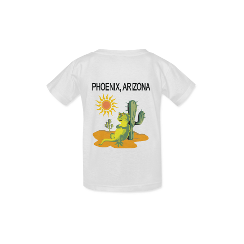 Phoenix Arizona Lizard under Saguaro Kid's  Classic T-shirt (Model T22)