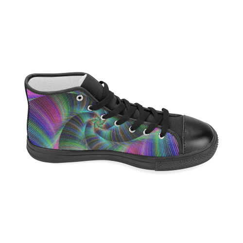 swirl20160603 Women's Classic High Top Canvas Shoes (Model 017)