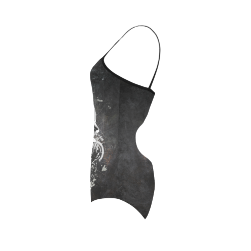 Dark Gothic Skull Strap Swimsuit ( Model S05)