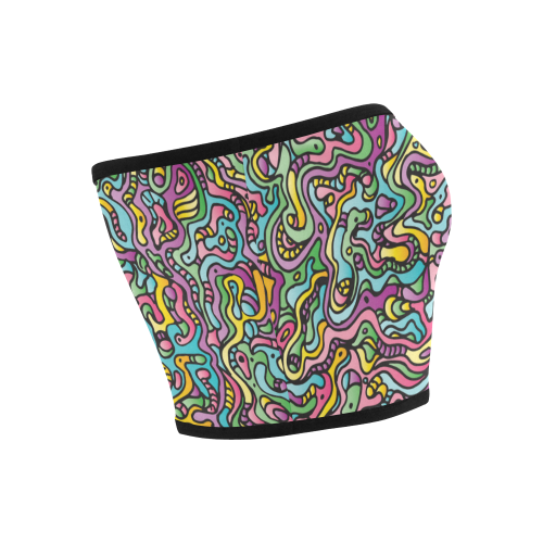 Colorful Tidal Pool, abstract animals, doodle Bandeau Top