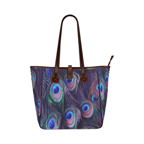 Peacock Feather Classic Tote Bag (Model 1644)