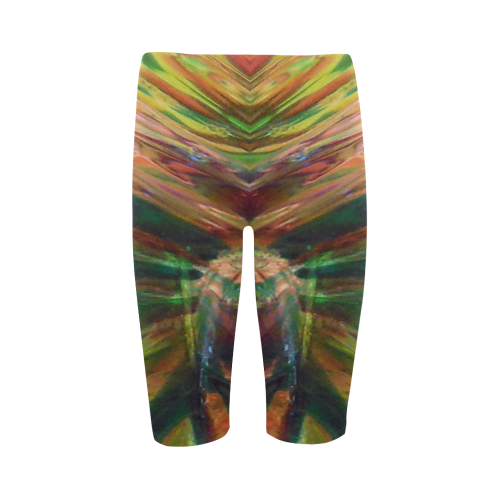 Abstract Colorful Glass Hestia Cropped Leggings (Model L03)