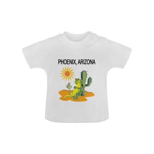Phoenix Arizona Lizard under Saguaro Baby Classic T-Shirt (Model T30)