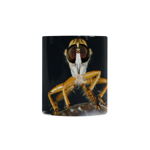 Close up macro of a Robber Fly - Efferia albibarbis White Mug(11OZ)