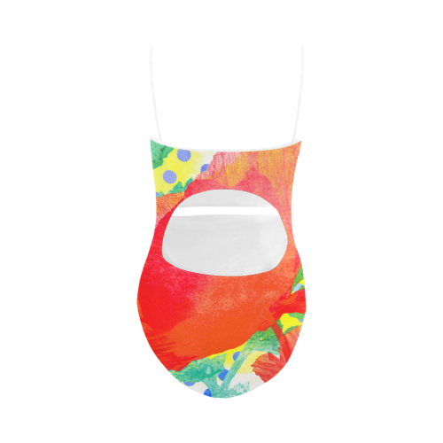 Poppy and Dots Strap Swimsuit ( Model S05)