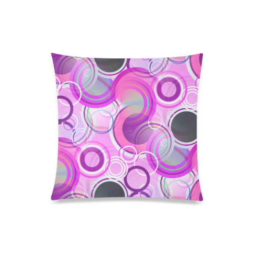 Pink Bubbles Custom Zippered Pillow Case 20"x20"(One Side)