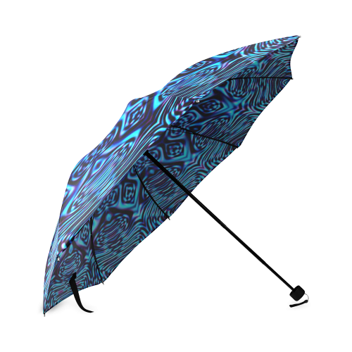 Blue Abstract Sunflower Foldable Umbrella (Model U01)