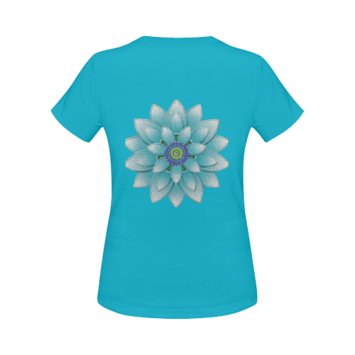 Turquoise Lotus Women's Classic T-Shirt (Model T17）