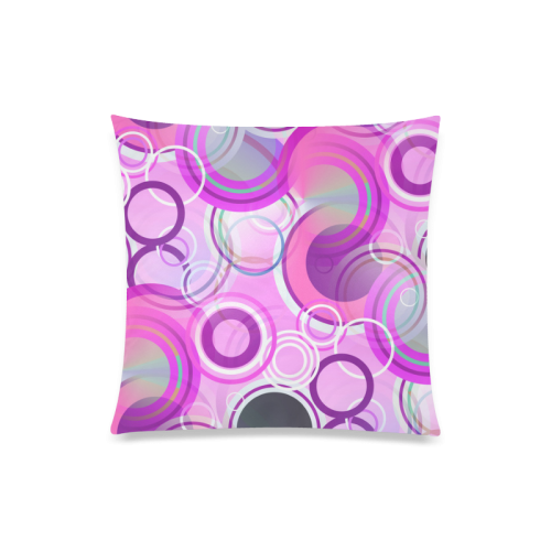 Pink Bubbles Custom Zippered Pillow Case 20"x20"(Twin Sides)
