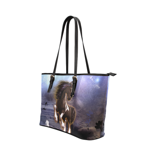 Wonderful horse Leather Tote Bag/Small (Model 1651)