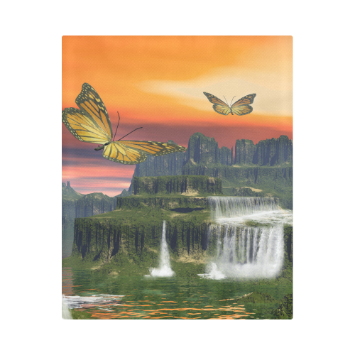Fantasy world with butterflies Duvet Cover 86"x70" ( All-over-print)