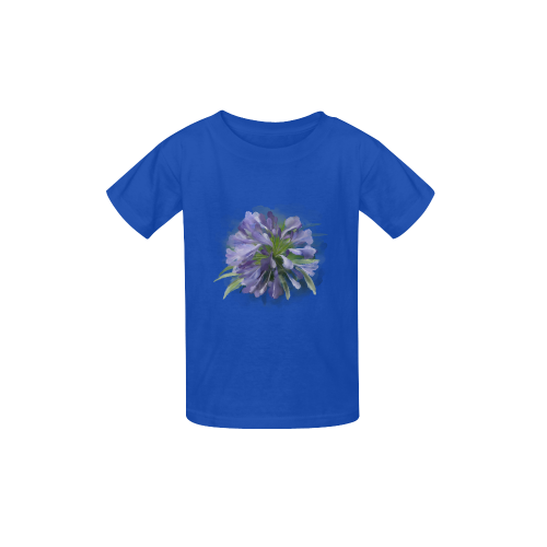 Purple Flower Kid's  Classic T-shirt (Model T22)