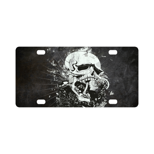 Dark Gothic Skull Classic License Plate