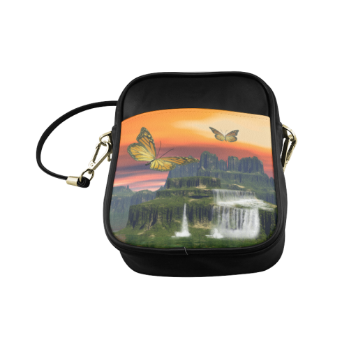 Fantasy world with butterflies Sling Bag (Model 1627)