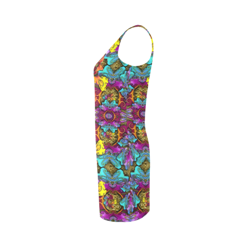 Fantasy rainbow flowers in a environment of calm Medea Vest Dress (Model D06)