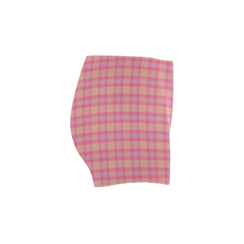 Pink Purple Plaid Briseis Skinny Shorts (Model L04)