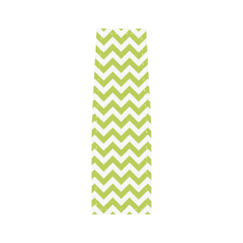 Spring Green and white zigzag chevron Saddle Bag/Small (Model 1649) Full Customization