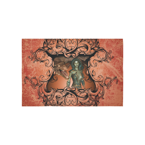 The dragon with fairy Cotton Linen Wall Tapestry 60"x 40"