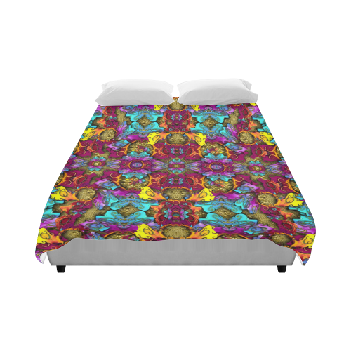 Fantasy rainbow flowers in a environment of calm Duvet Cover 86"x70" ( All-over-print)