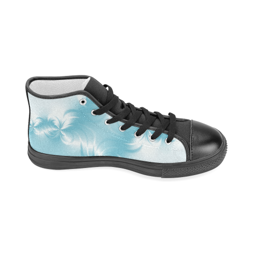 Twisted Blue Pearl Men’s Classic High Top Canvas Shoes (Model 017)